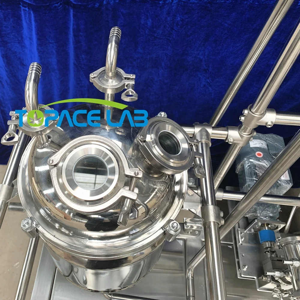 Topacelab 0.22m2 Stainless Steel 316 short path molecular distillation molecular distillation biodiesel wiped film evaporator