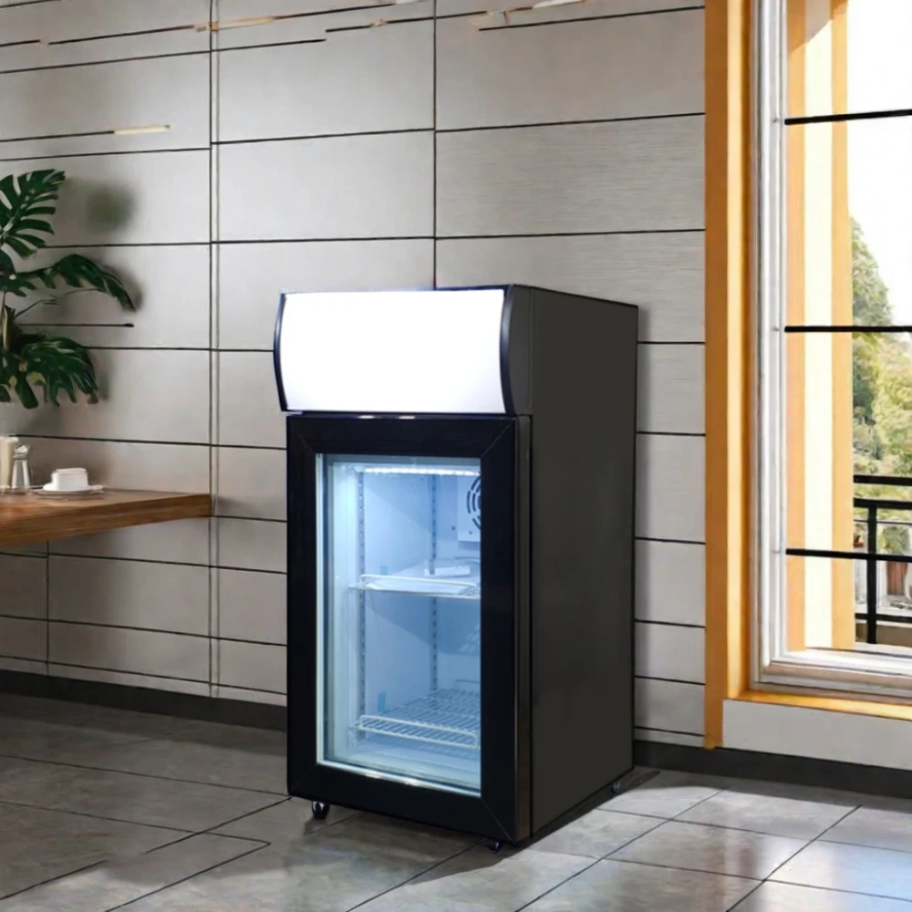 Meisda SD40B 40L wholesale mini commercial vertical ice cream display supermarket freezer with lampbox