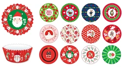 Christmas Baking Set Customized Printing Spatula Disposable Paper Cup Cupcake Mould