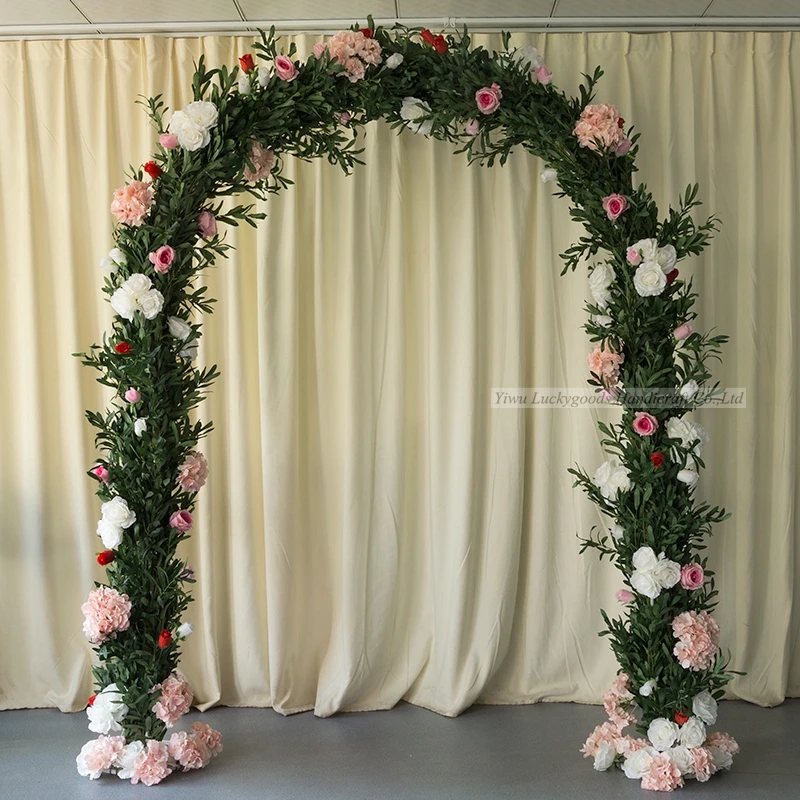 LDJ258 Wholesale cream white round shape wedding metal arch