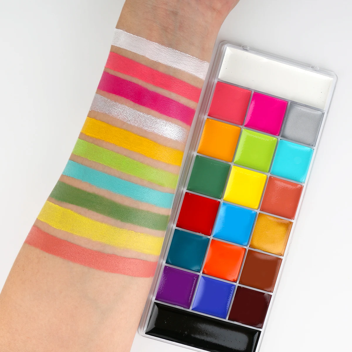 Professional Flash Non Toxic Safe Tattoo Halloween FX Party Artist Fancy Makeup Oil Face Painting Kit For Kids and Adult