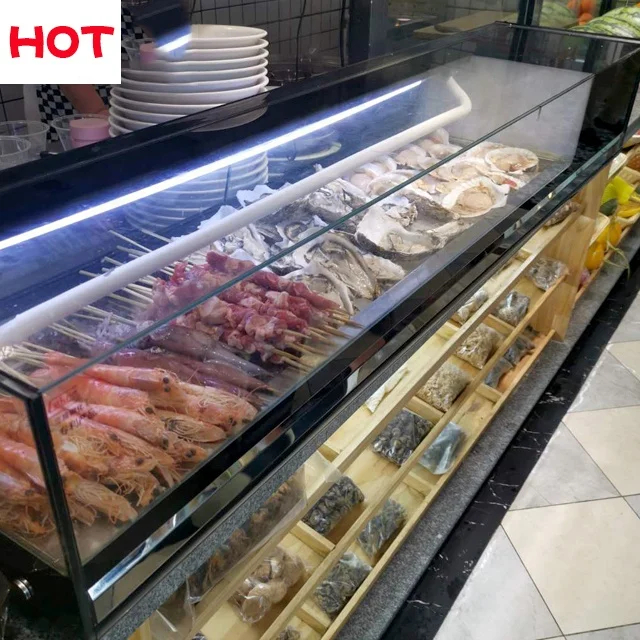 Ximaid Refrigeration Equipment Sushi Display Cabinet refrigerator glass door