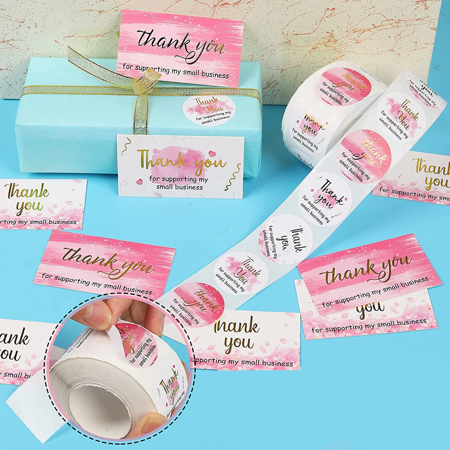 Factory Price Thank You Stickers For Food Thank You To Our Sponsors Vinyl Sticker Thank You Roll Sticker
