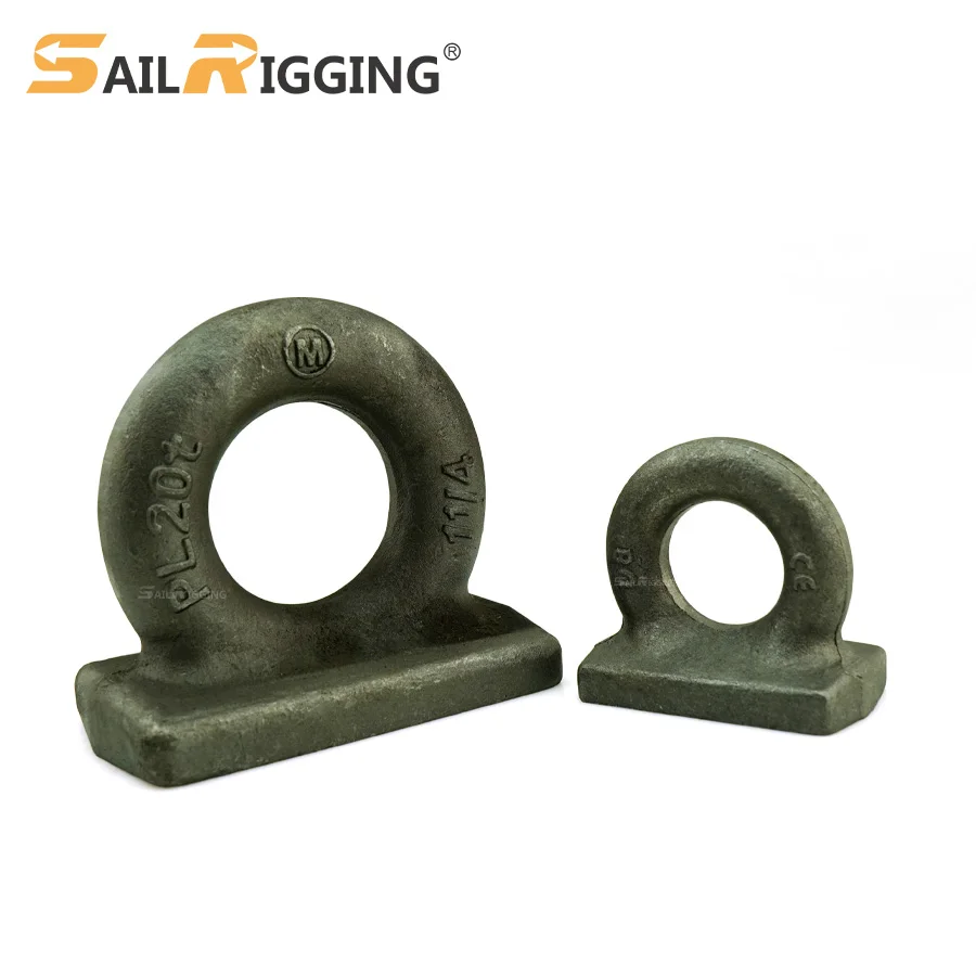 Weld on Boat Marine Deck Plate Self Color Plated Eye Bolt 3/8 inch Anchor Welded Eye Bolt Lifting Deck