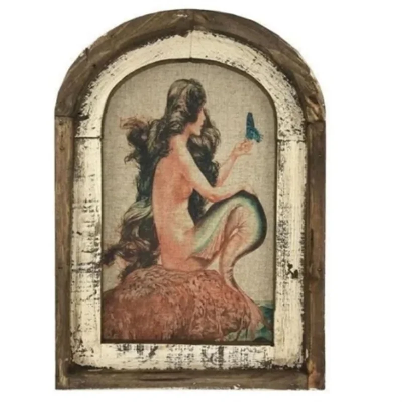 Vintage Creative Hanging Painting Living Room Bedroom Rabbit Decoration Painting  Wooden Decorative Painting Wall Art Home Decor