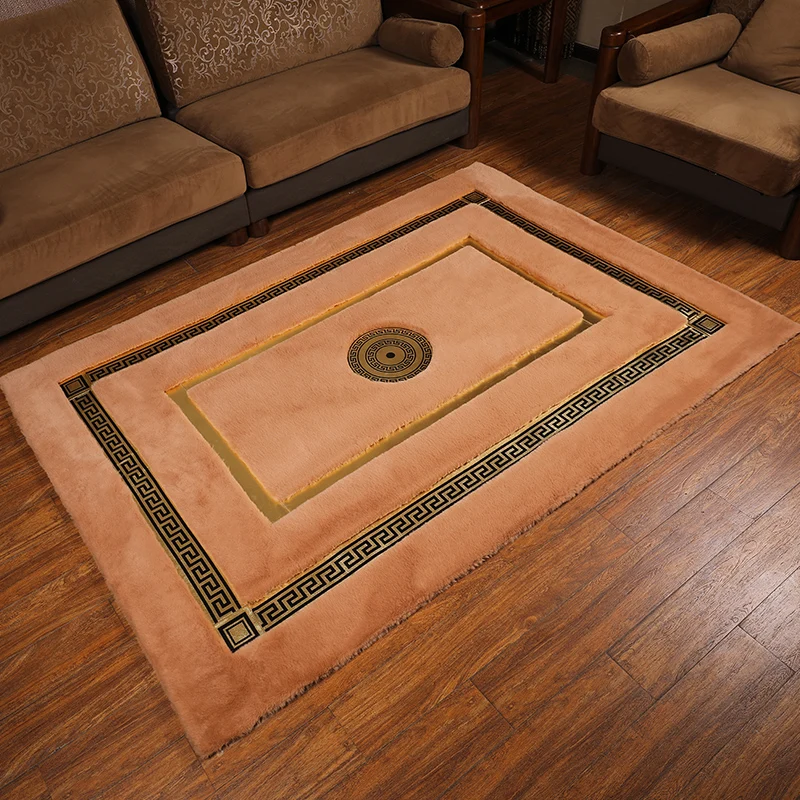 Faux Rabbit Fur Area Rug Shaggy Wool Carpet for Bedroom Living Room Home Decor Bedside Rug Extremely Comfortable Floor Mats