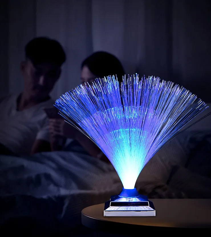 fiber Nightlight  Room Decoration table  Lamp Projector USB LED 3D lights touch control or remote control home dec LAMP MODERN