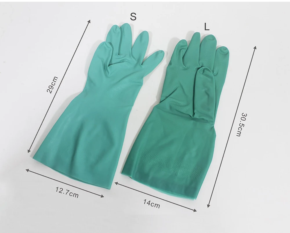 Household cleaning latex dishwashing gloves kitchen rubber gloves