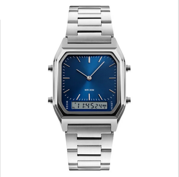 Wholesale multi-function electronic men quartz movement combined watch sport customized digital wristwatch