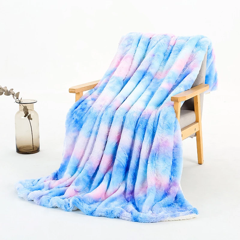 
Faux Fur 100% Polyester Throw Bed Blanket Fabric For Travel 