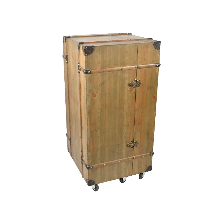 Wholesale Retro Vintage Living Room  Whisky Wine Drink Wood Storage Cabinet