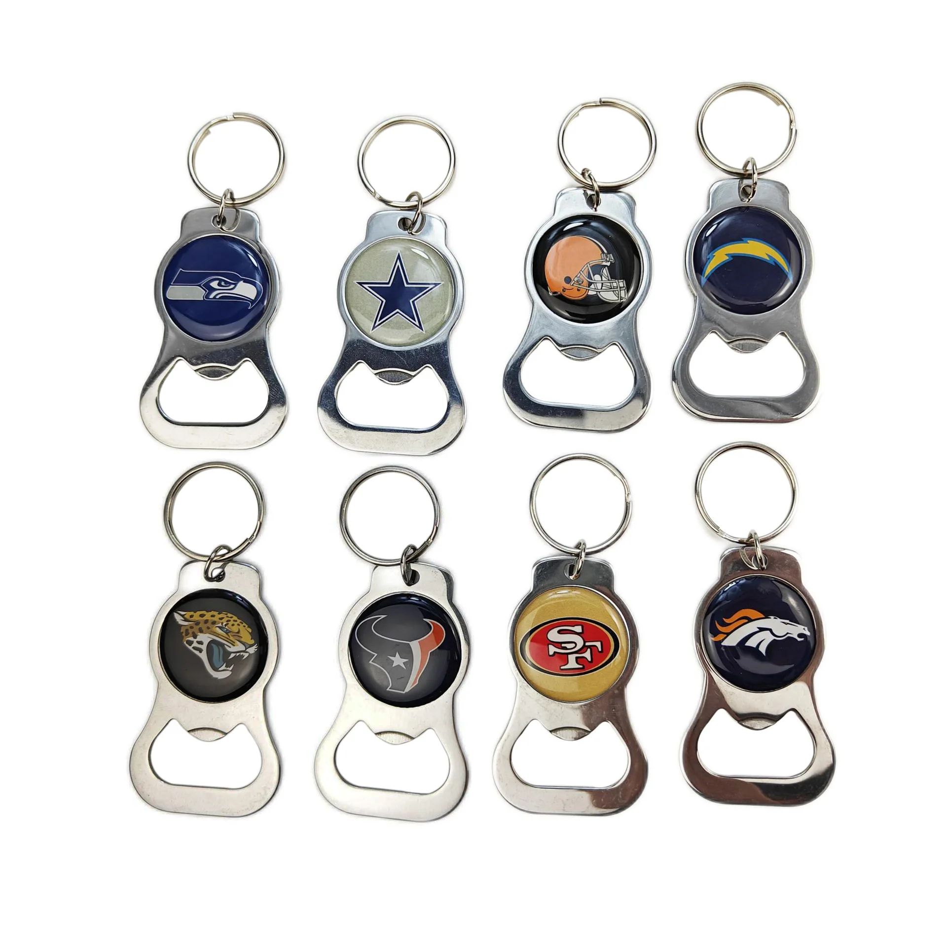Custom logo 32 Team NFL Epoxy Opener Keychain