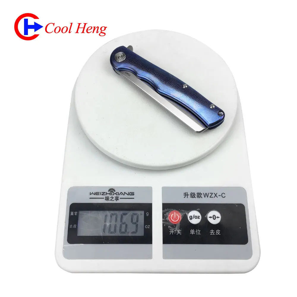 
S35VN steel Titanium handle Barber Shaving Razors Straight Cut Throat Shavette Fixed blade Folding razor knife 