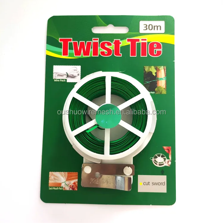 Multi-Function PVC coated binding cable snack tie clips garden twist tie wire  on cable reel