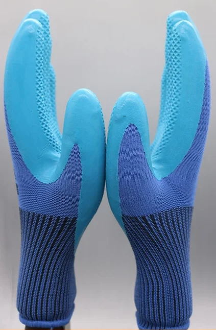 Industrial Safety Gloves Anti-Slip and Wear Resistance Latex Gloves with Oil Resistance Universal Anti-Skid Safety Gloves