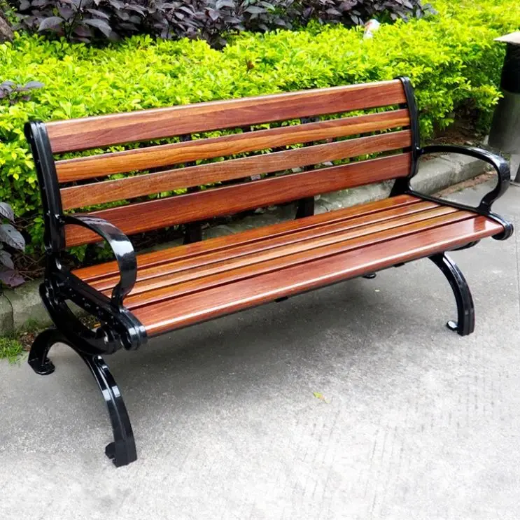 Лидер продаж, наружная композитная скамейка, бетонные пластиковые скамейки из ДПК с реглами для общественного парка