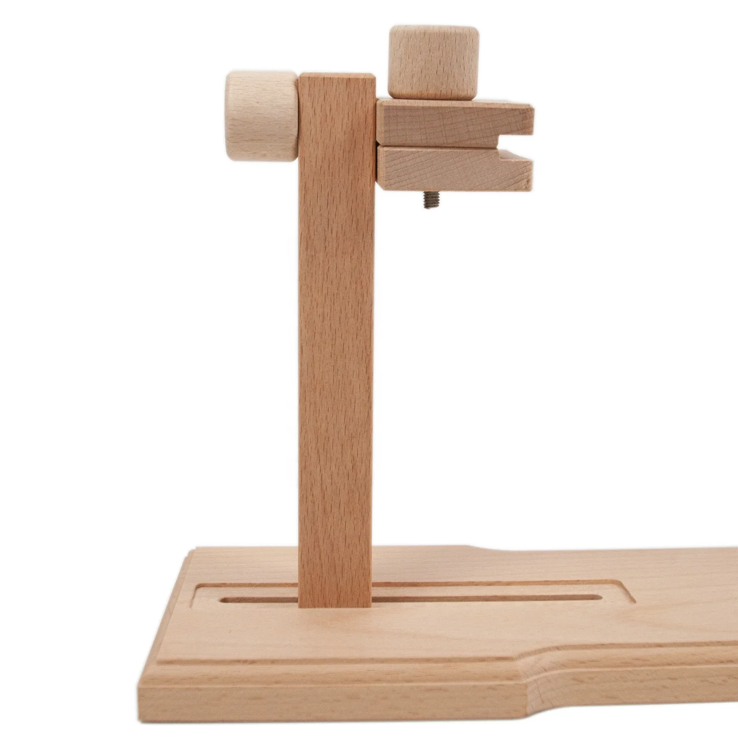 Seat Round 360 Degree Rotatable Embroidery Frame Adjustable Wooden Cross Stitch Embroidery Lap Stand Frame