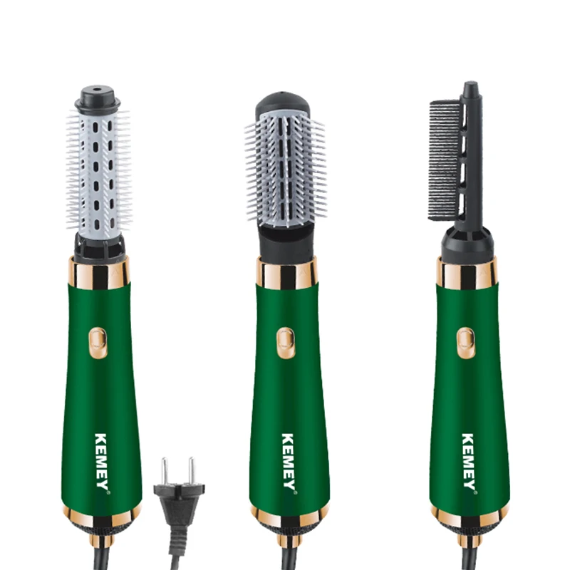 Kemey KM-8015 Новый 3 в 1 фен расческа Многофункциональный 3d стерео нагрева Удар Щипцы для завивки и выпрямления сухих волос с
