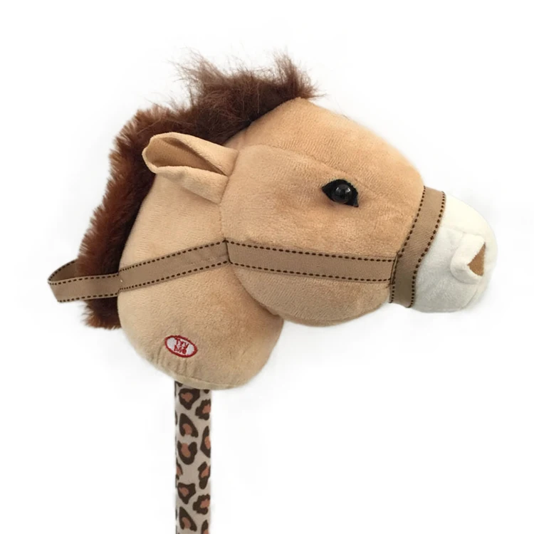 plush stick model horse toys kids baby stick riding horse toy children plush stuffed toys