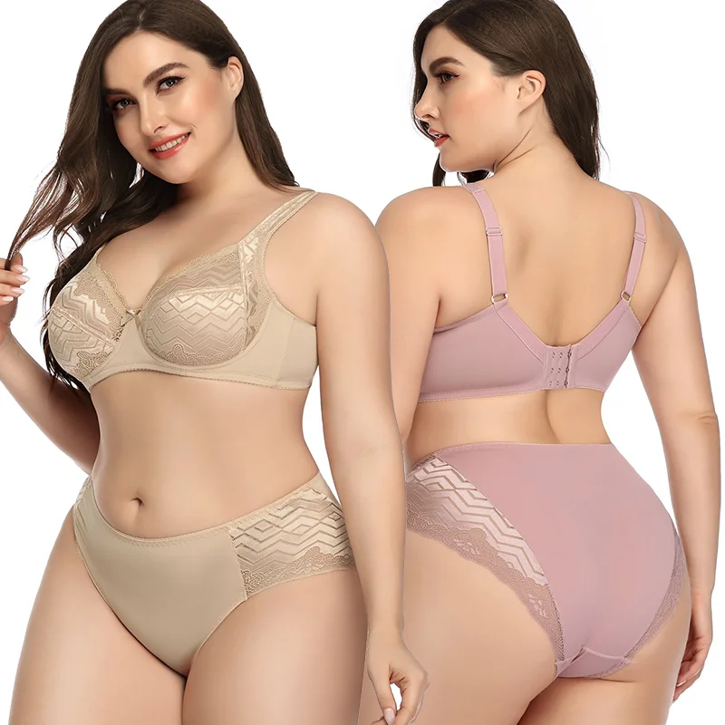 Wholesale European Size Sexy Lace Lingerie Ladies Set Underwear C Cup Plus Size Bra And Pantie Sets