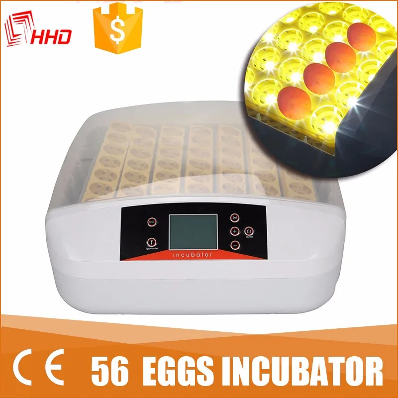 High hatching rate LED light yz 56s mini chicken egg incubator automatic