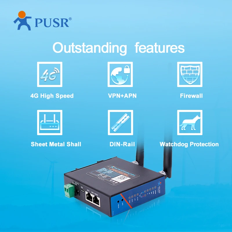 USR-G806-AU Australia & Latin America&New Zealand&Taiwan M2M industrial 3G 4G lte router with sim card slot openVPN