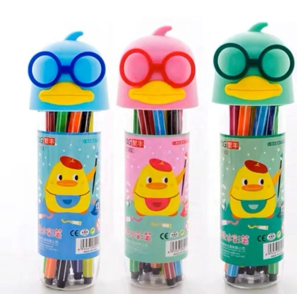 
24 colors water color pen tube package DUCK design style bright colors best price novelty 2020 
