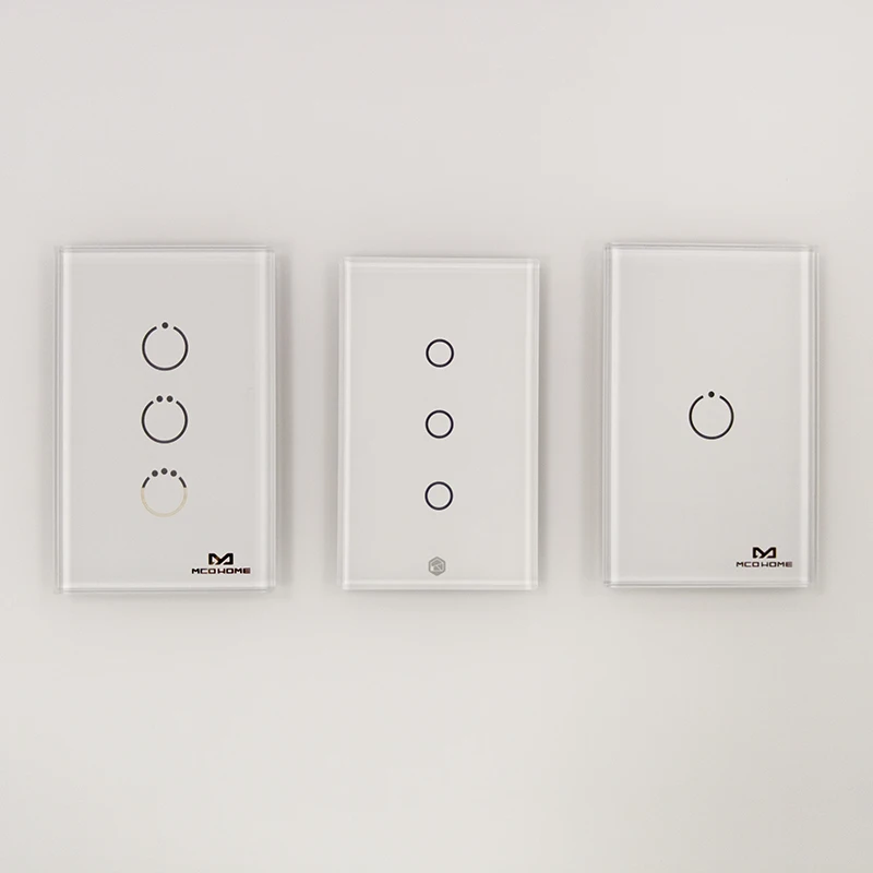 custom high quality silk screen Smart touch light Glass Switch panel for home appliance