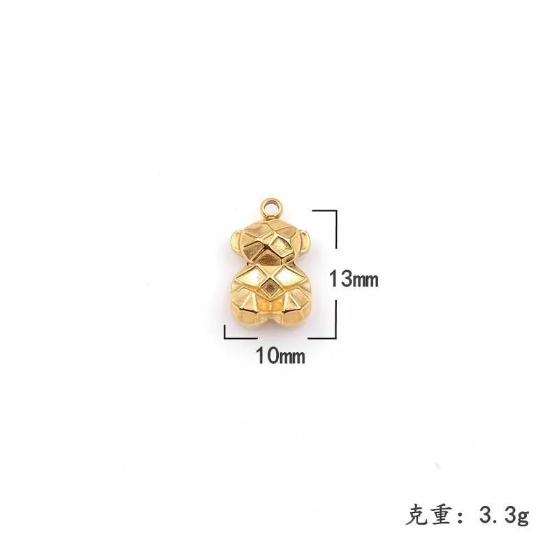18K Gold Plated Stainless Steel  Fashion Pendant DIY Pendant PVD Vacuum-plated  Color-preserving Non Tarnish Charms