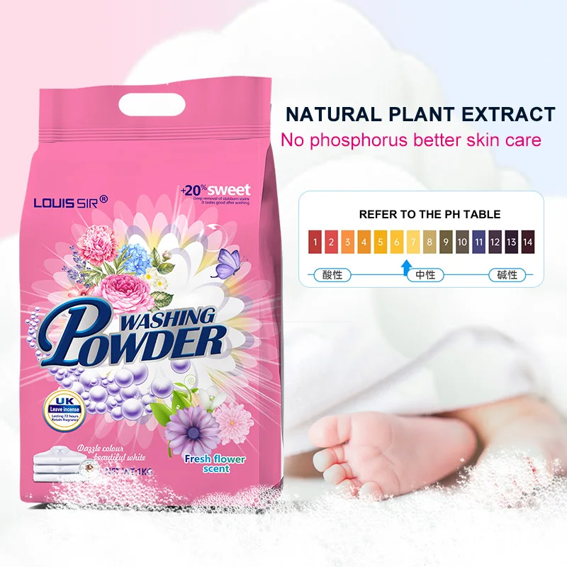 Wholesale Eco Friendly Laundry Detergent Powder Quality Washing Powder With High Foam