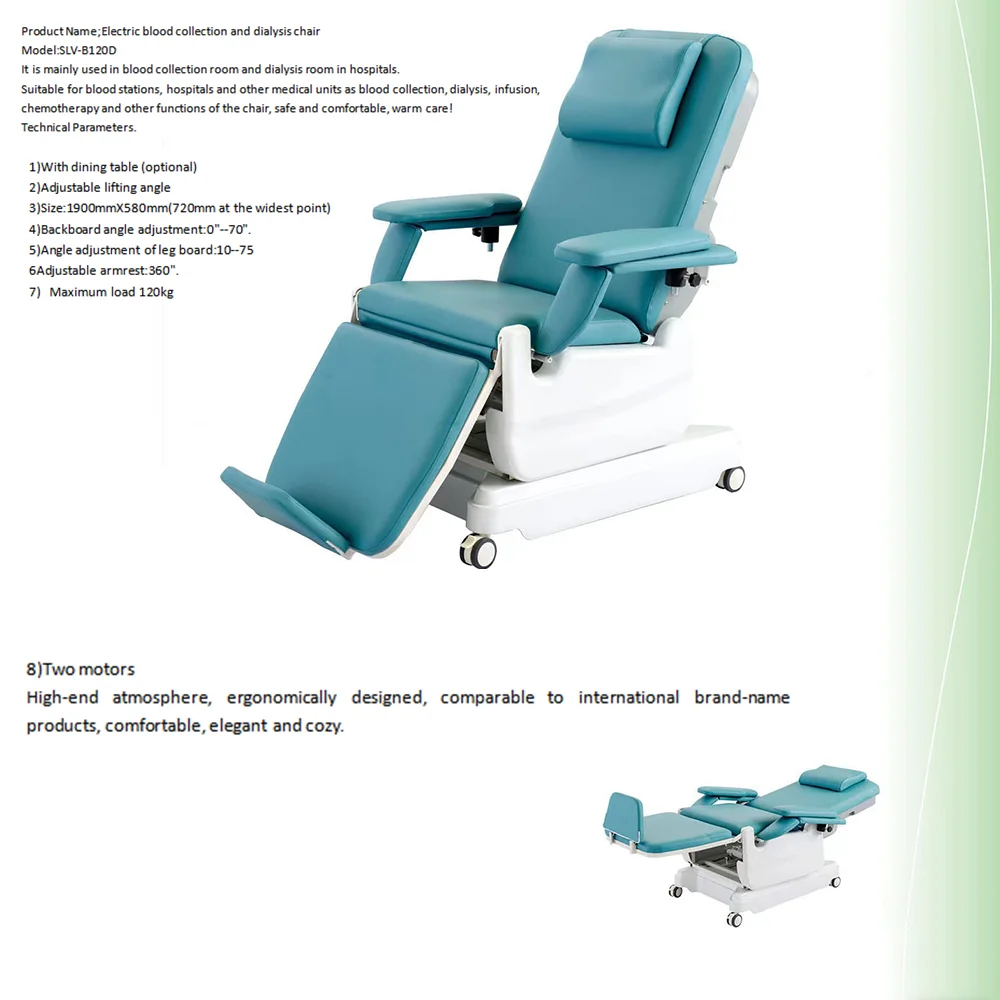 Electric Dialysis Chair Hemodialysis Medical dialysis Blood Donation Hospital Bariatric With Table Equipment Machines