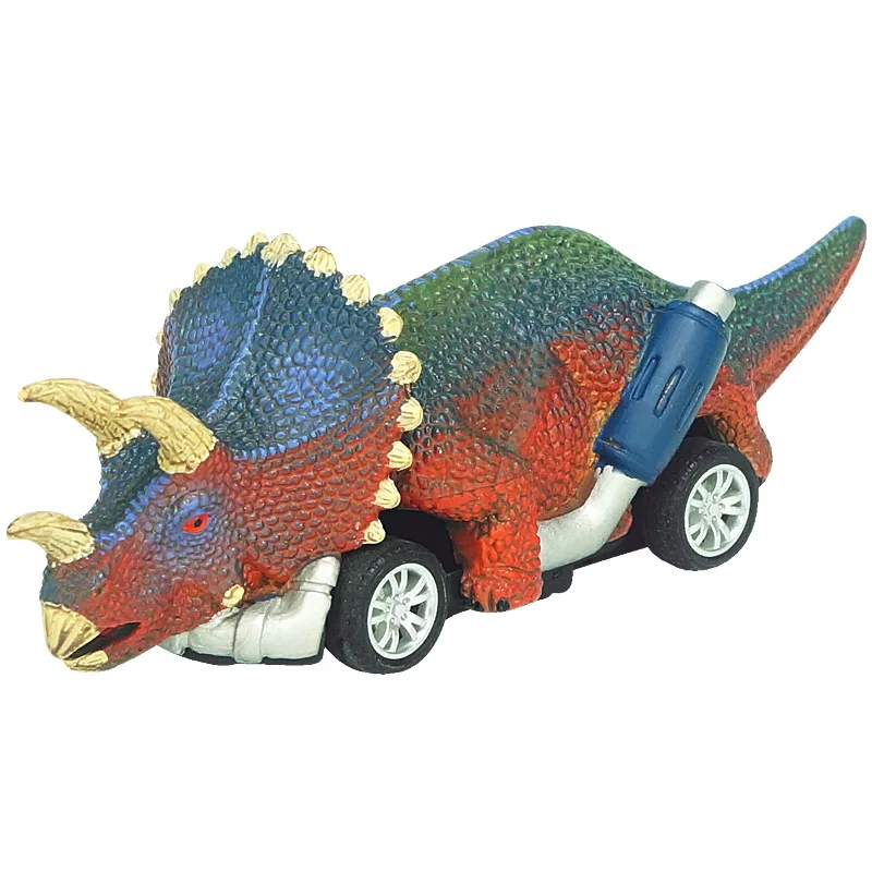 Hot Sale Dino Toys Cars Monster Race Go-Kart Dinosaur Games Pull Back Car Toys for Kids Age Up 3