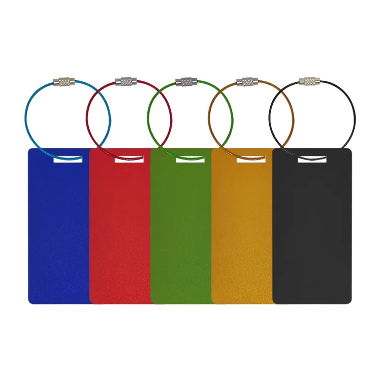 Custom Logo Travel Luggage Tag Personalised Print Name Metal Aluminum Suitcase Tag for Business Gift
