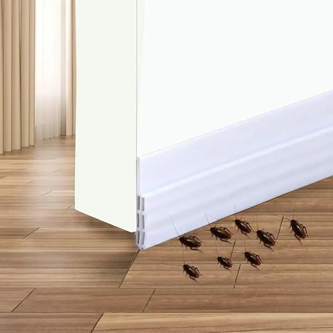 Door Draft Stopper Under Door Draft Blocker Insulator Door Sweep Weather Stripping Noise Stopper Strong Adhesive