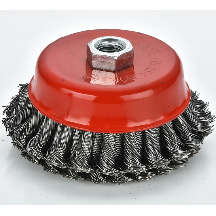  6 дюймов 150 мм китайская круглая ОБЖИМНАЯ Круглая стальная проволочная щетка