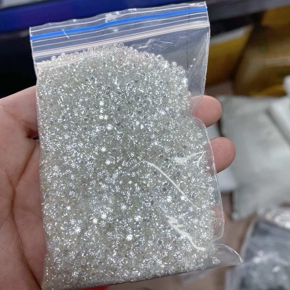 Wholesale 1ct small size  1.2mm  White Brilliant Loose Moissanite Synthetic Diamond Price For Jewelry