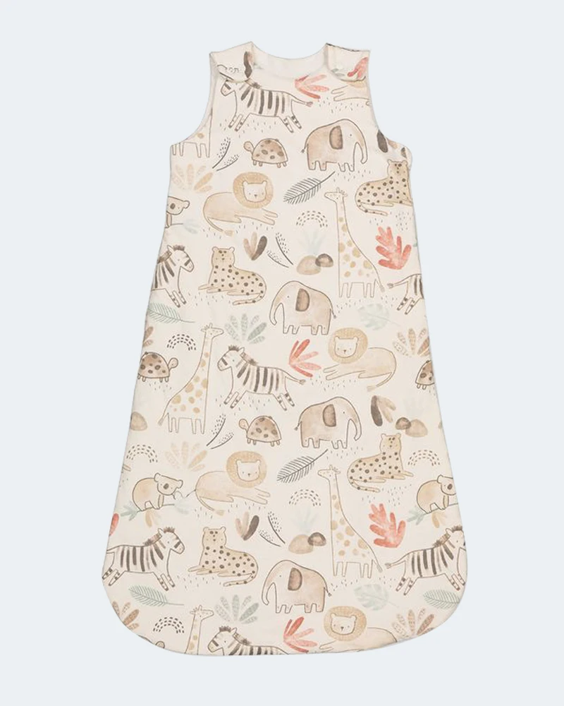 Soft Comfortable Two Way Zipper Side Custom Print Organic Cotton Wearable Bamboo Sleep Sack Baby Sleeping Bags