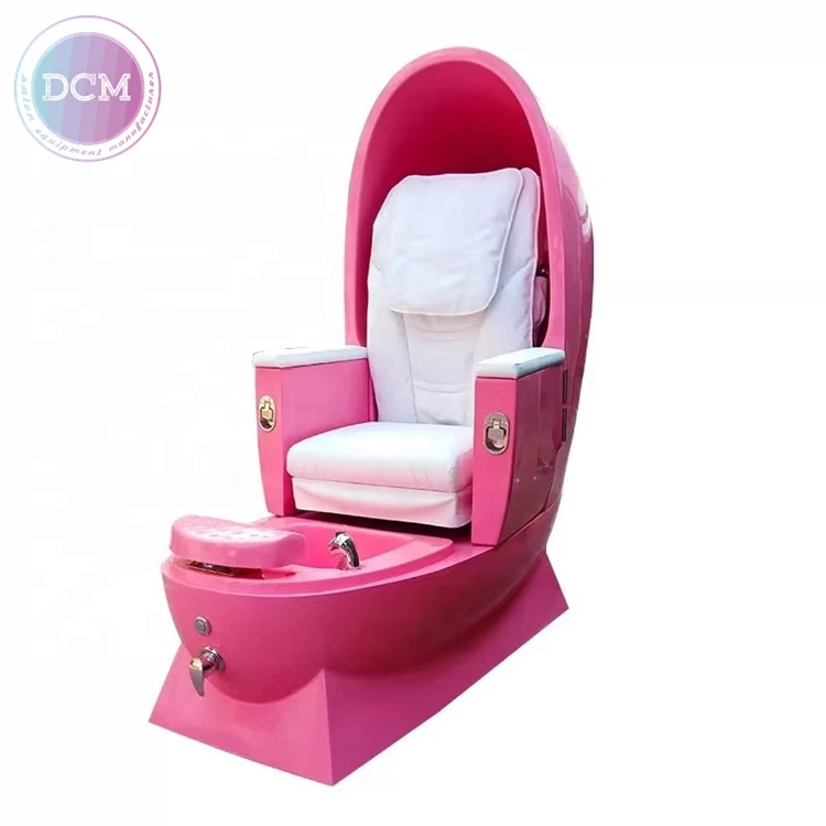 eggshell fish spa tank and sofa lay down electric massage manicure pedicure chair for salon foot joy