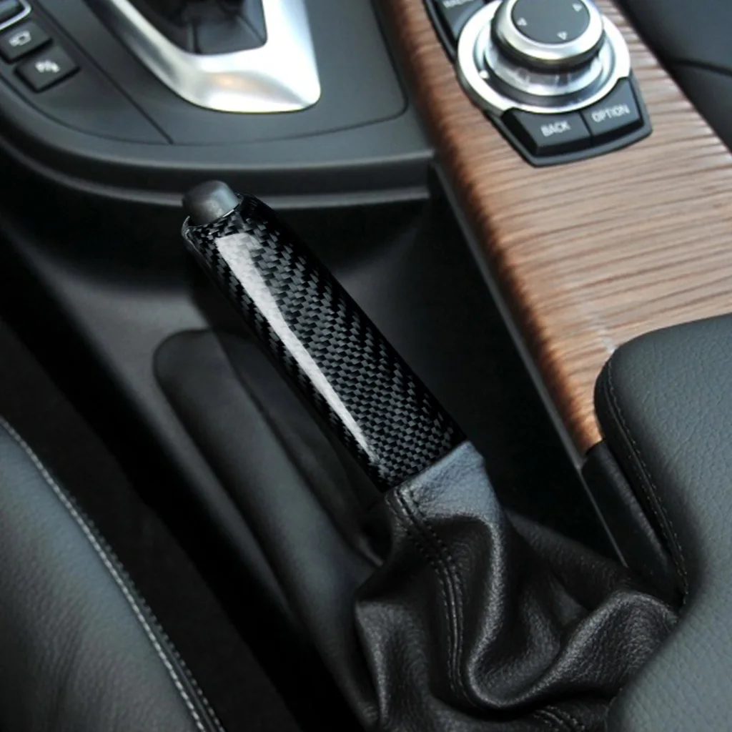 Suitable for BMW BMW X1 1 2 3 4 Series GT M3 M4 F80 F82 G30 F30 F20 F10 E36 E39 E46 E60 E90 E50 car carbon fiber handbrake cover
