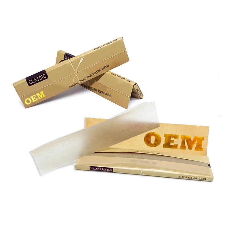 Manufactured Designed Custom Rolled Cigarette Papers Utra Thin Rolling Paper King Size Cartine King Size Rolling Paper