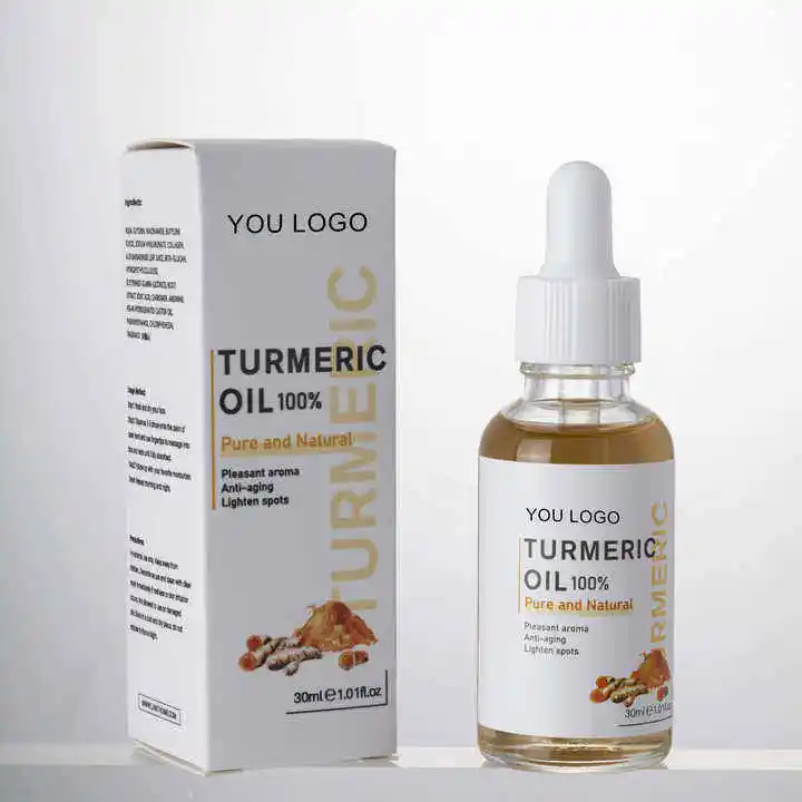 Custom Logo Pure Natural Turmeric Facial Serum Facial Smoothing Skin Care Serum