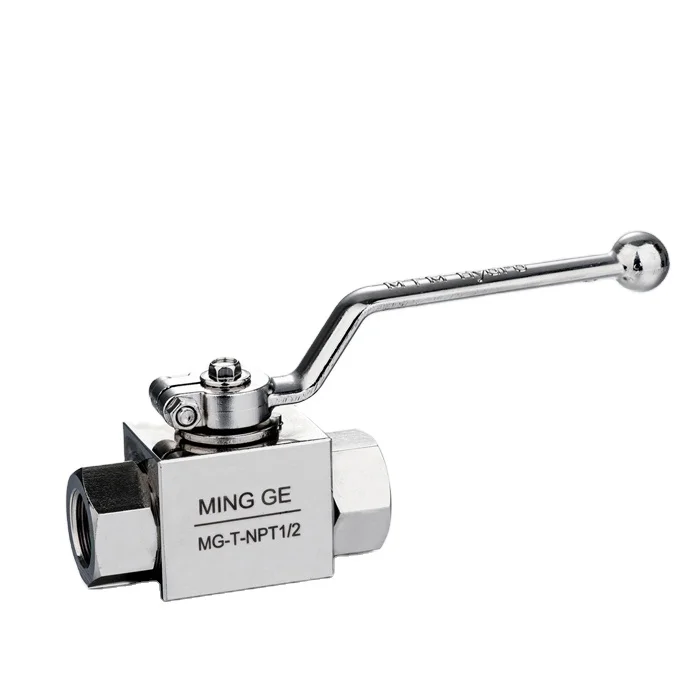 KHB Type Carbon Steel Pilot Check Valve NPT/ SAE/BSP/BSPT/Metric Hydraulic Ball Valve Manual Operating High Pressure Ball Valve