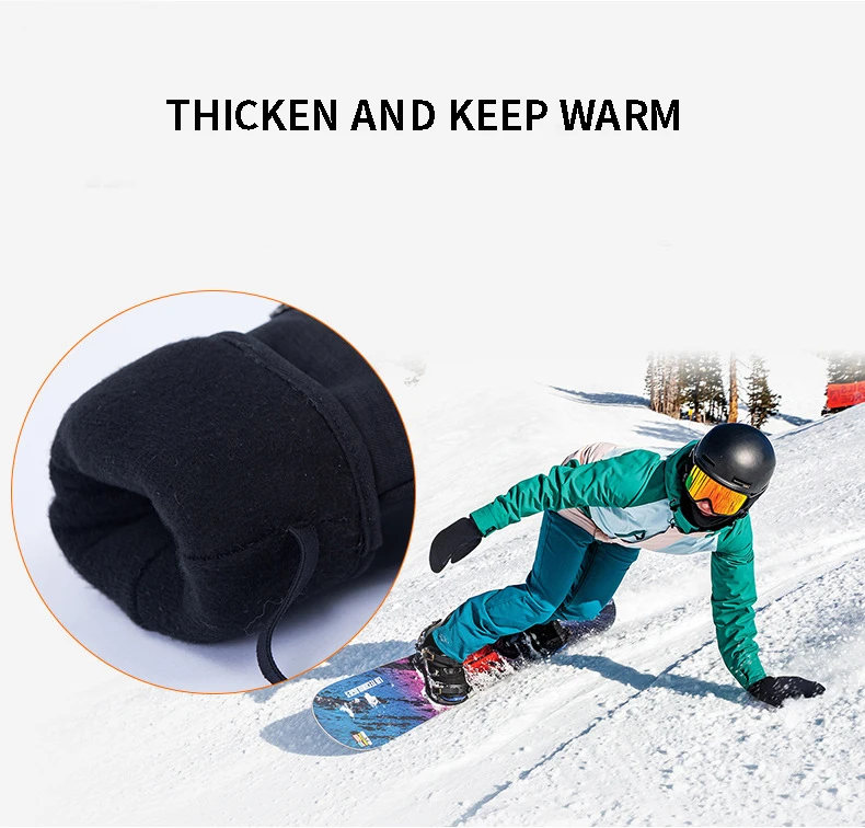 Best Durable Warm Ski Gloves Mitts Waterproof Real Fill Leather Snow Snowboarding Snowmobile Gloves Manufacturer