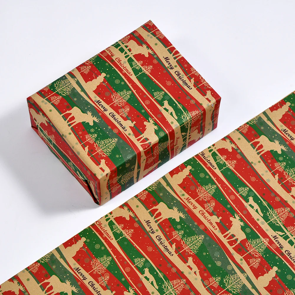 Wholesale Gift packing paper roll Christmas custom gift wrapping paper