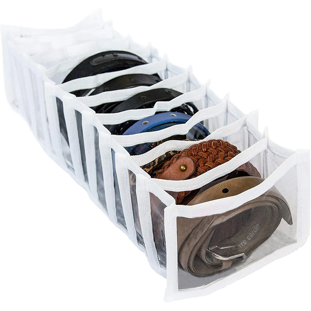 Transparent Home Storage Organizer Underwear Clear Plastic Storage bag Dividers Organizer Container colmeia organizadora para