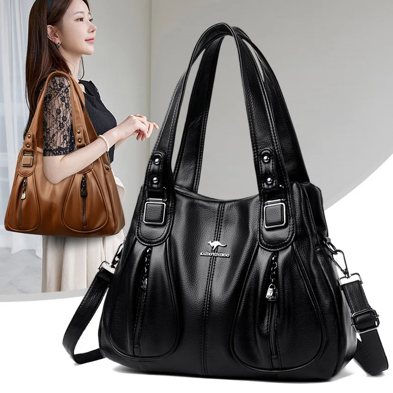 KAIDIFEINIROO E2912 Wholesale Solid Color Leather Shoulder Crossbody Bag For Women Luxury Ladies Handbag Designer Female Messenger Tote Sac