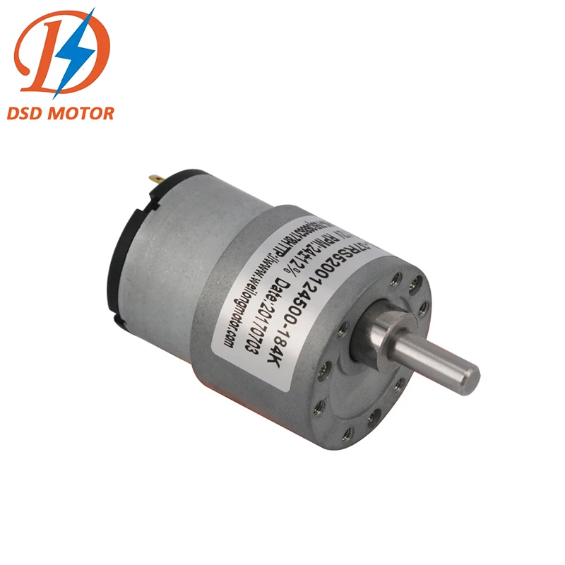 DSD Motor 37mm 12 Volt 24V DC Gear Motor 2 rpm
