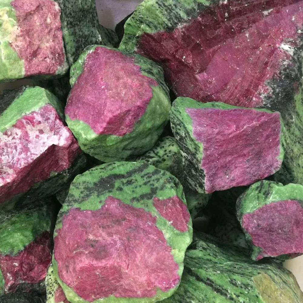 Wholesale highest quality ruby raw stone natural Afghan ruby in zoisite crystal raw stone