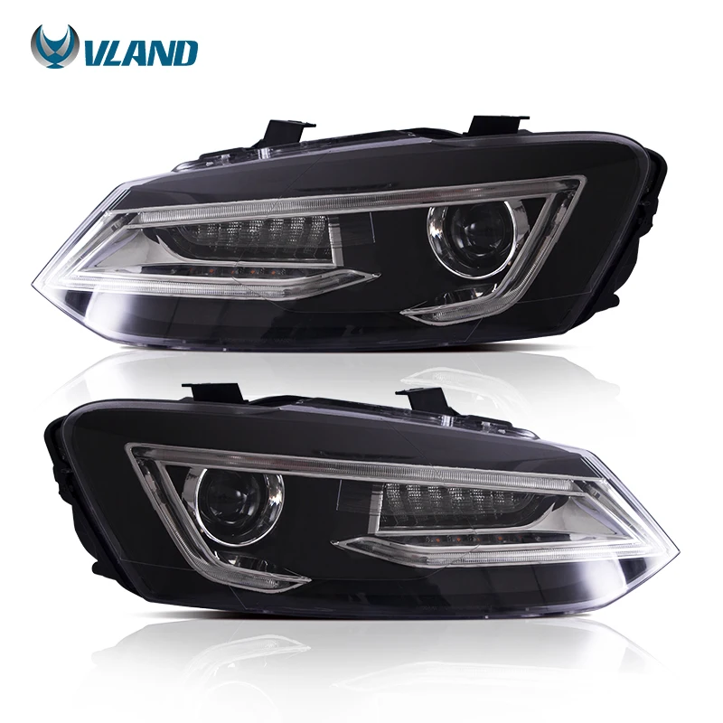  Светодиодные фары VLAND 2011-2017 двухлучевые проекторы для VW Polo/Vento MK5 оптовая