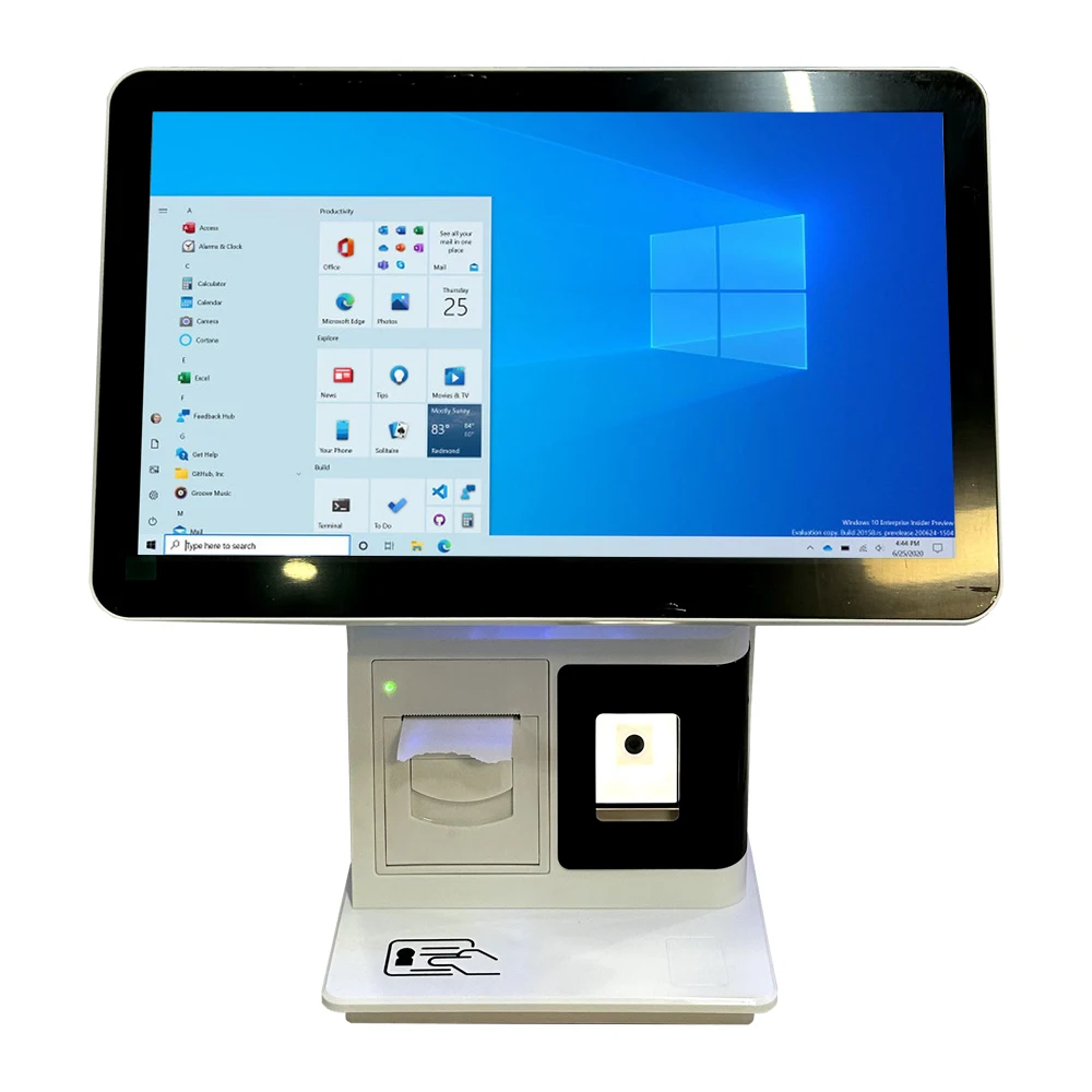 Dual Screen touch screen pos machine terminal windows PC computer android cash register pos printer all in one for restaurants